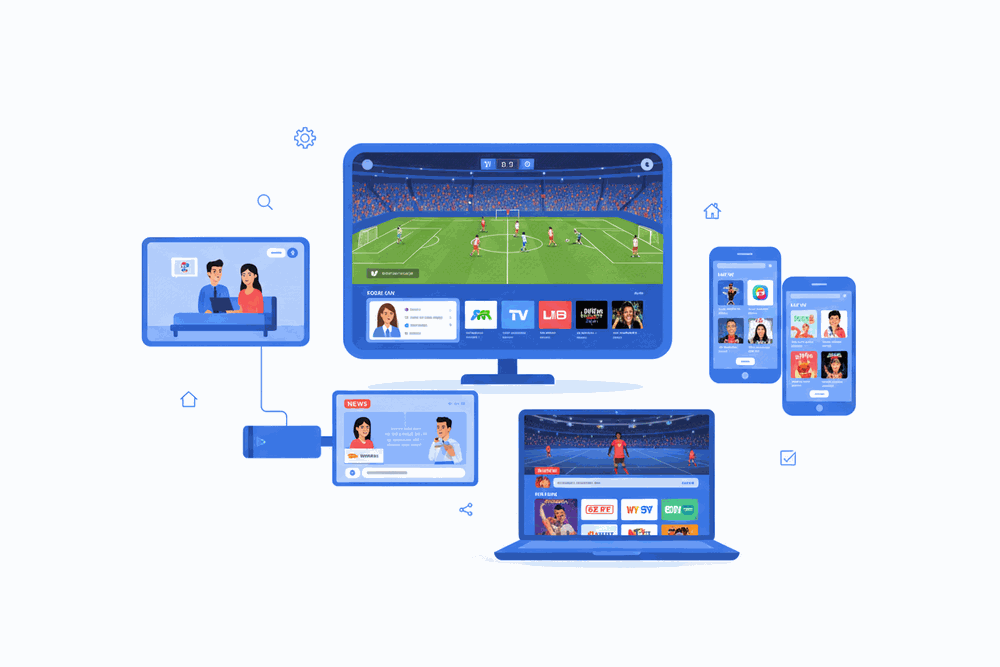 Nordic IPTV works on Smart TV, phone, tablet, laptop, and streaming devices